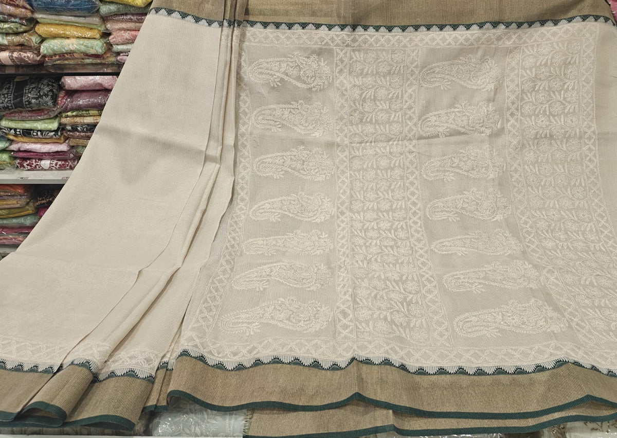 Soft Kota Chanderi Tepchi Work Saree