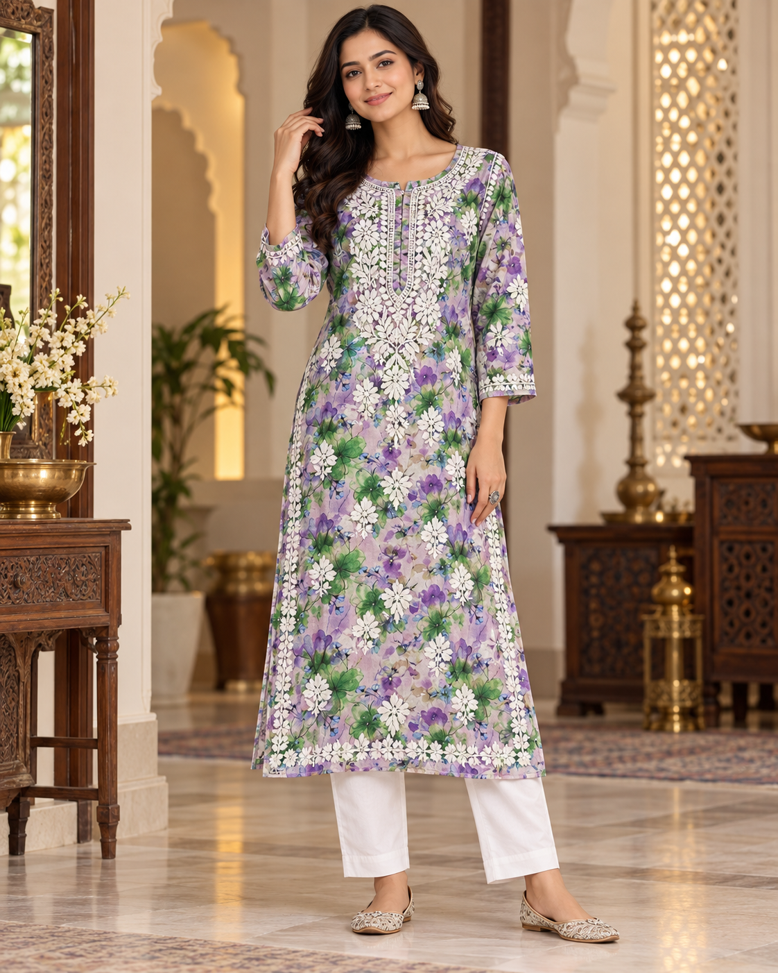 Mul Cotton Printed Kurties