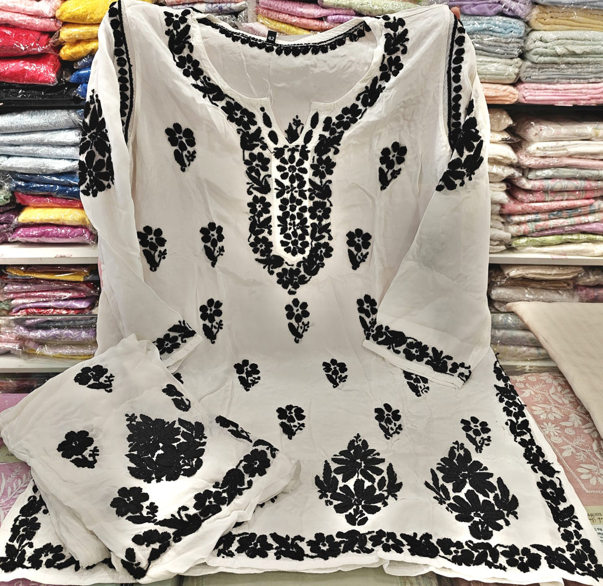 Lucknowi Chikankari Crepe Cord Sets