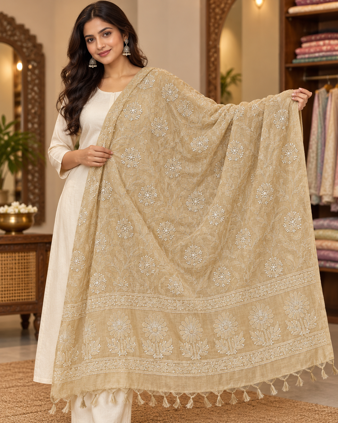 Superfine Pure Chanderi Silk Heavy Duppatta