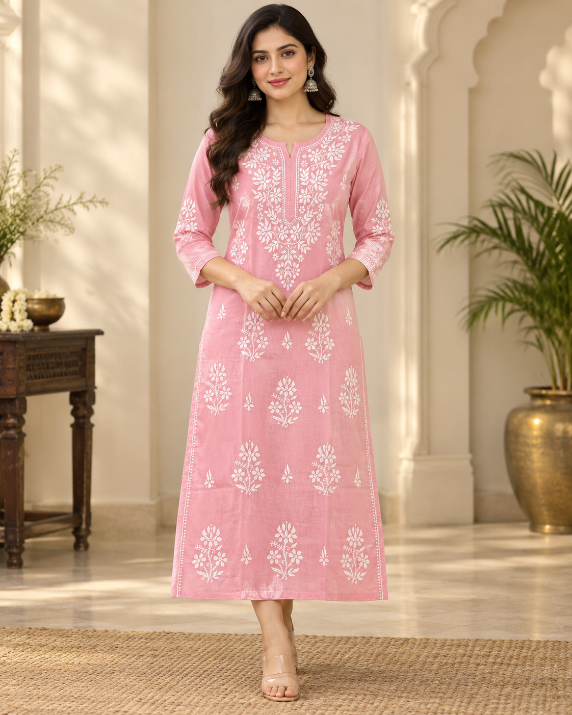 Lucknowi Mul Cotton Kurties