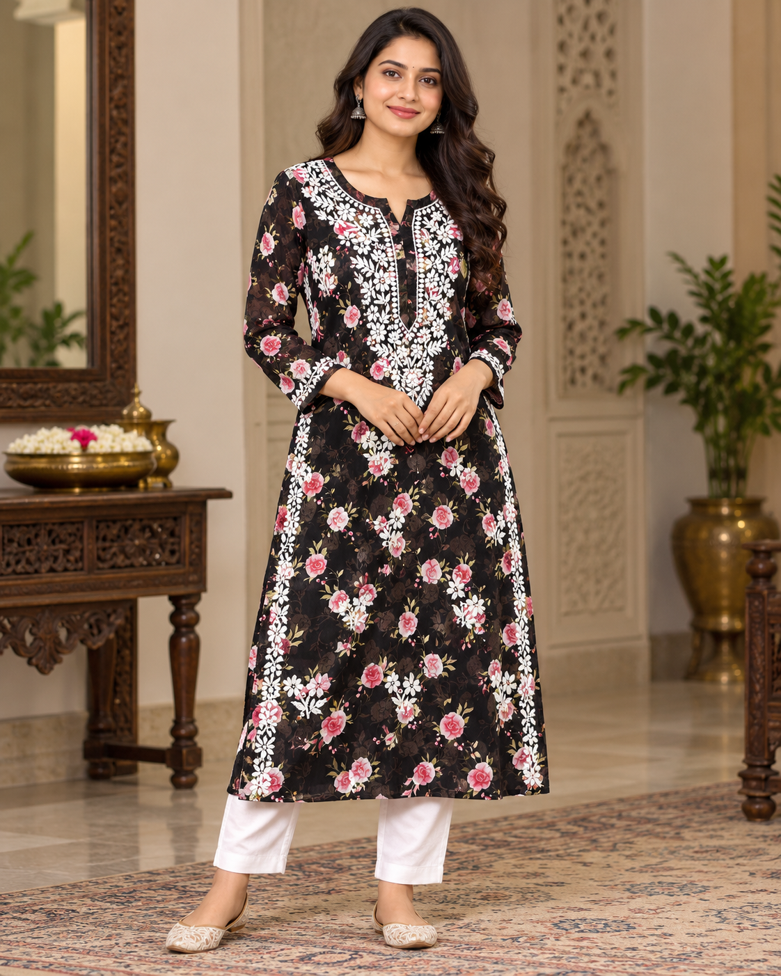 Mul Mul Cotton Printed Kurties