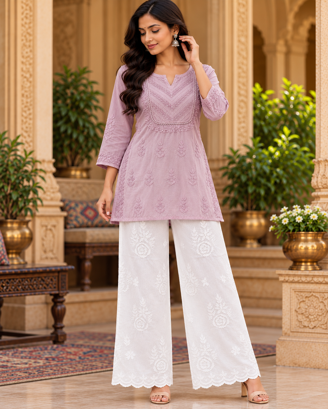Maslin ChikanWork Short Top