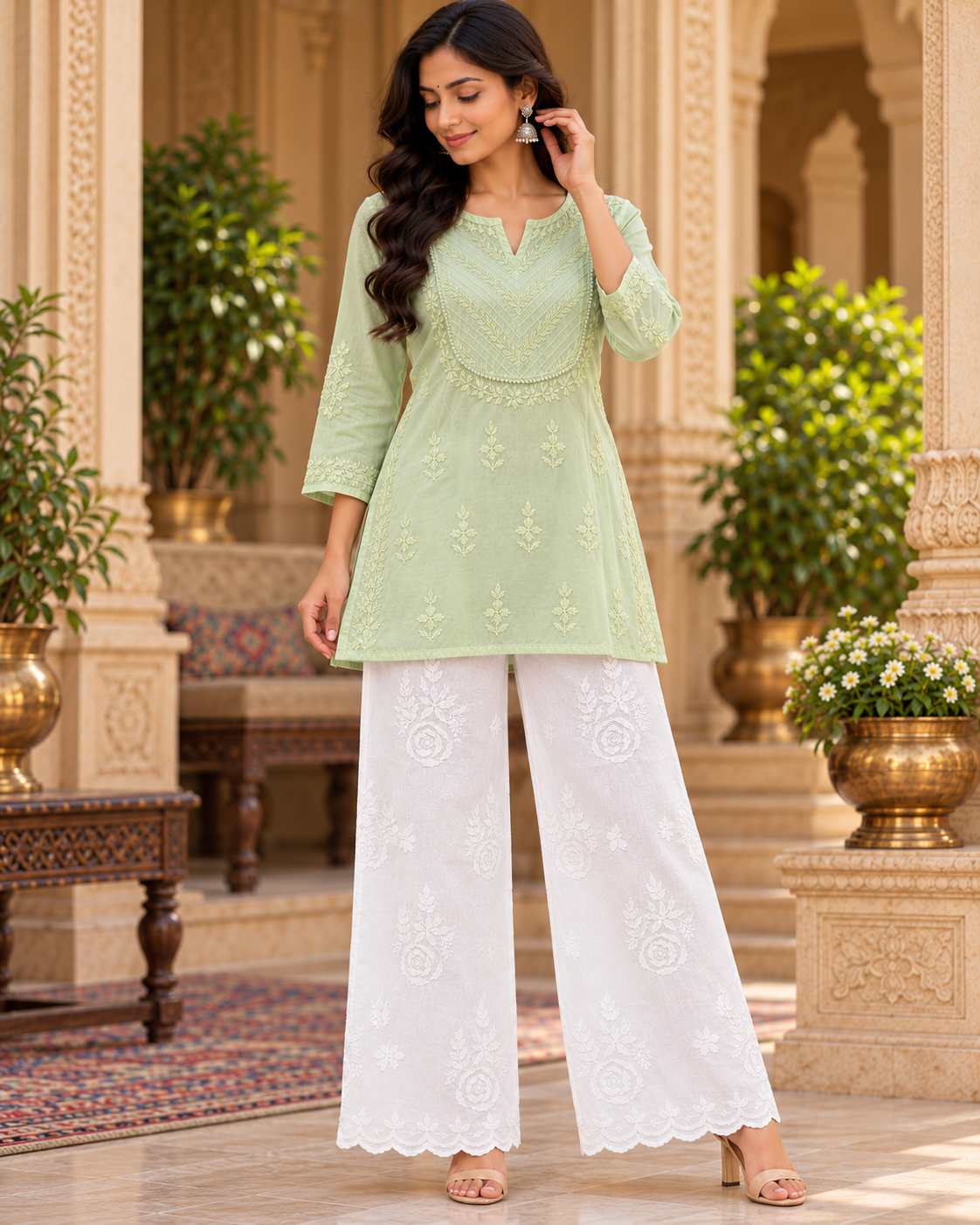 Maslin ChikanWork Short Top