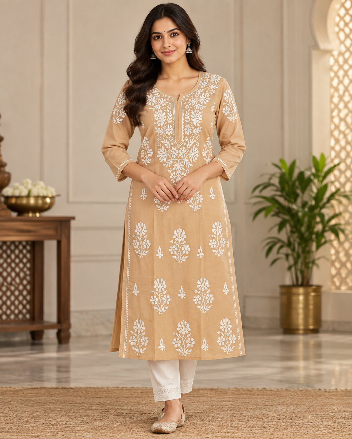 Lucknowi Mul Cotton Kurties