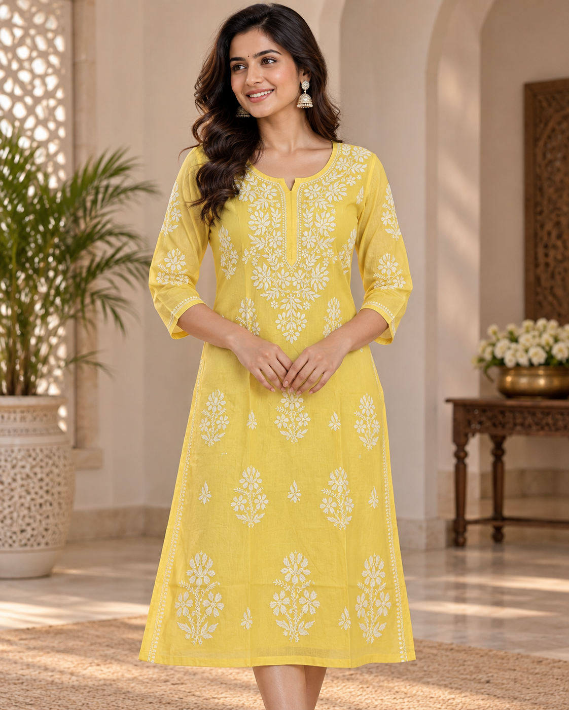Lucknowi Mul Cotton Kurties