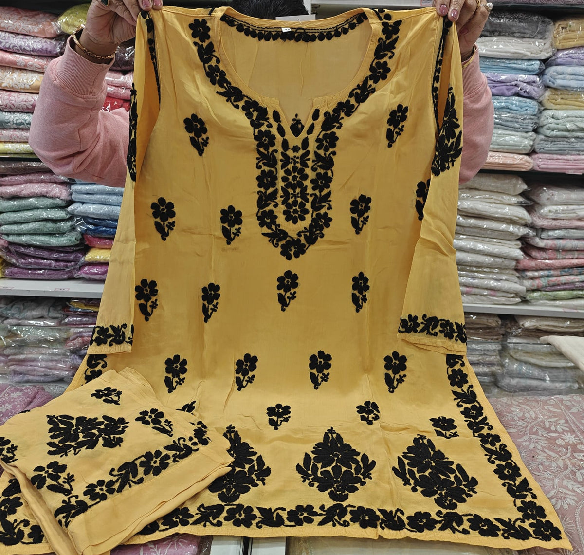 Lucknowi Chikankari Crepe Cord Sets