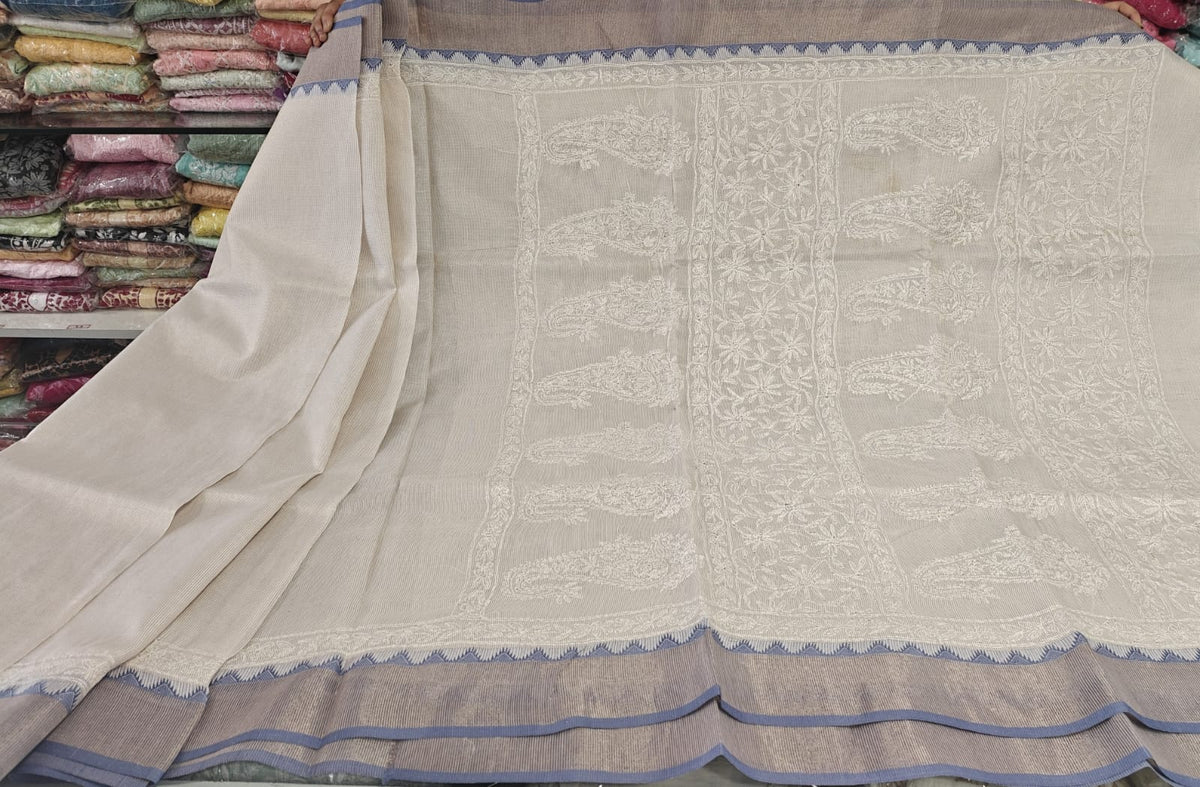 Soft Kota Chanderi Tepchi Work Saree