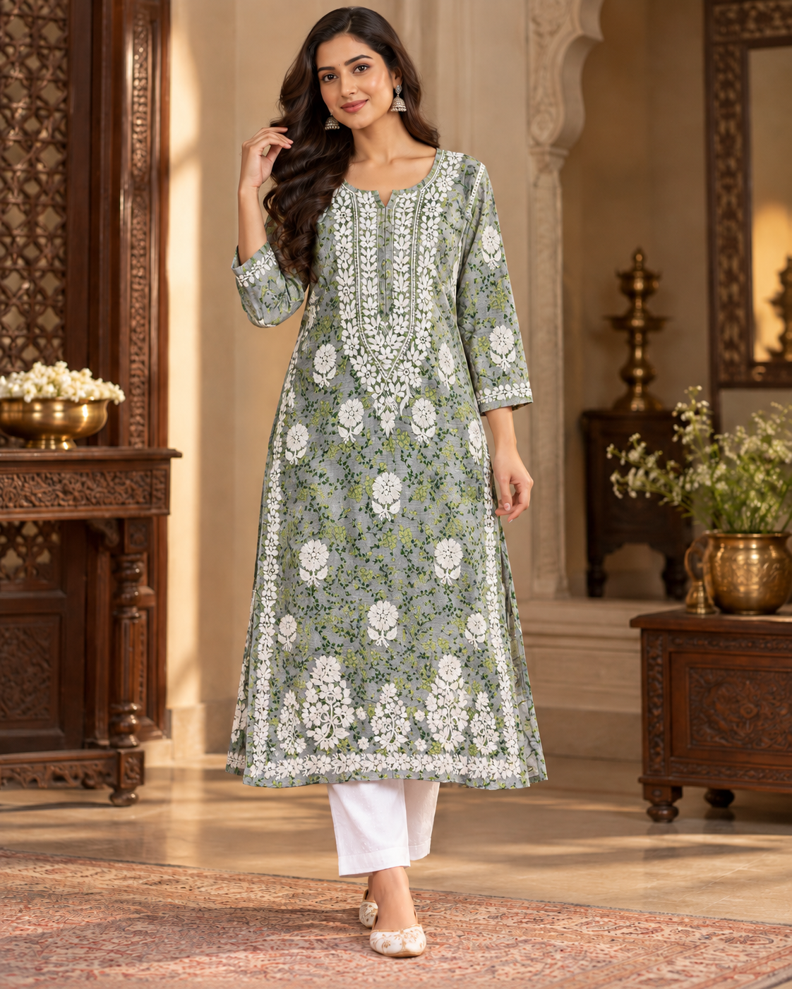 Mul Cotton Printed Kurties