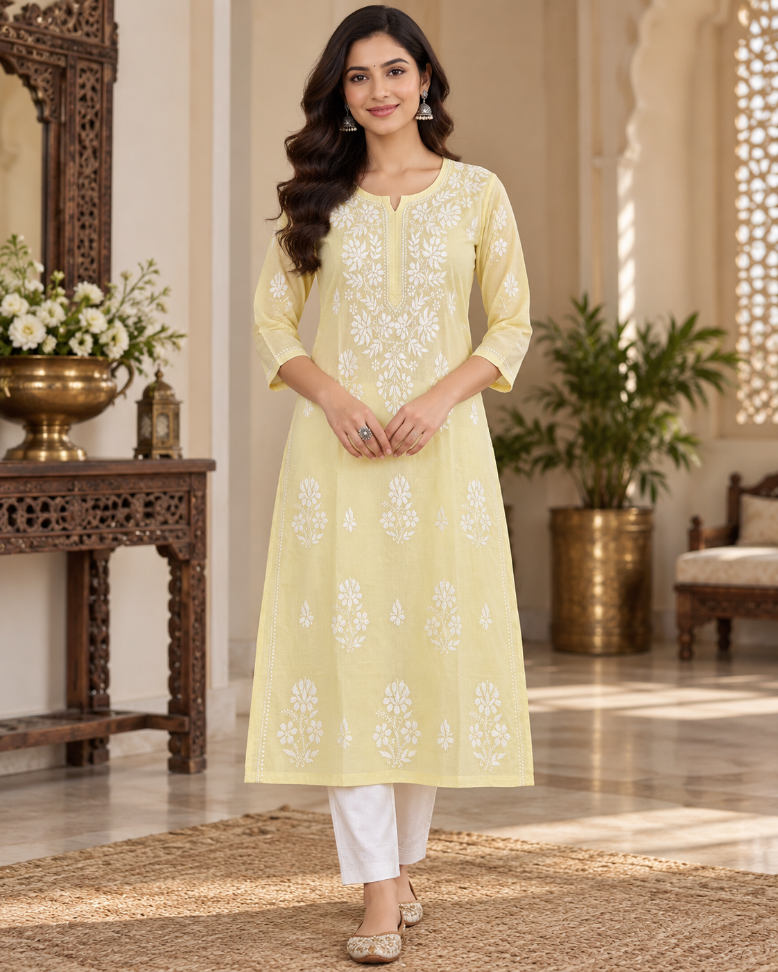 Lucknowi Mul Cotton Kurties