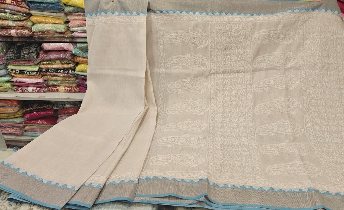 Soft Kota Chanderi Tepchi Work Saree