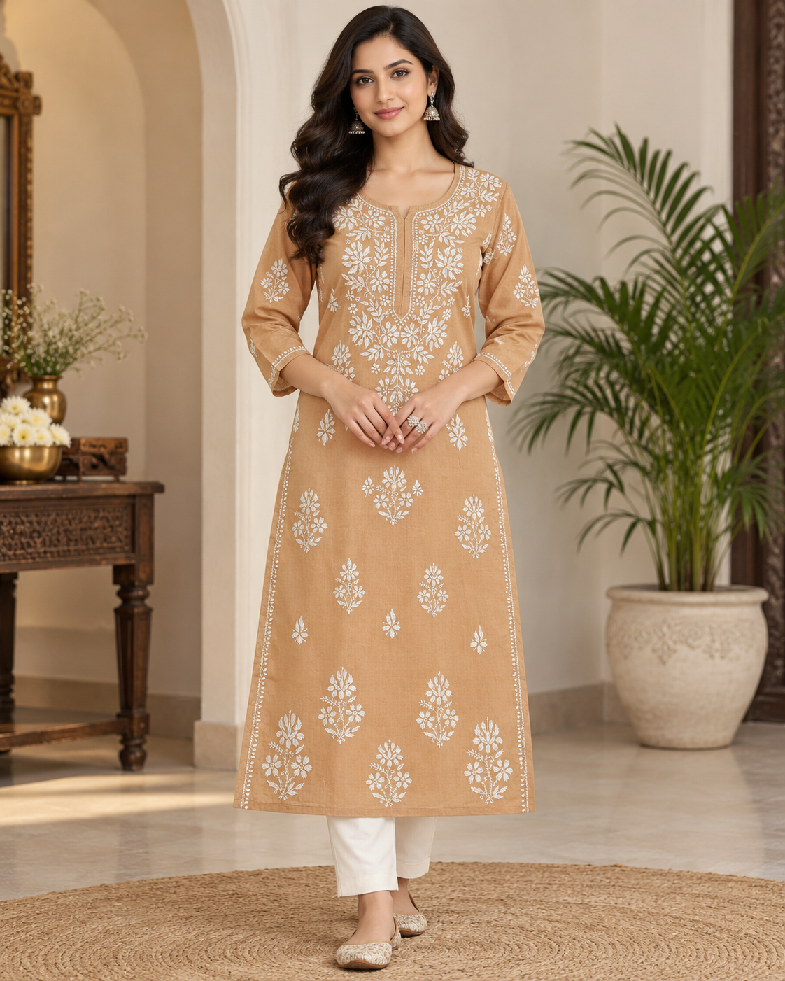 Lucknowi Mul Cotton Kurties
