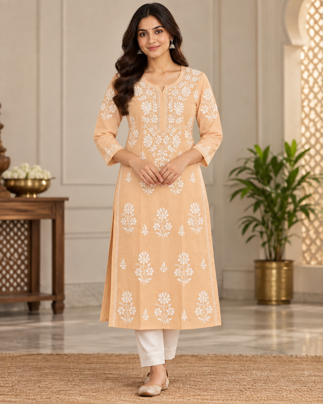 Lucknowi Mul Cotton Kurties