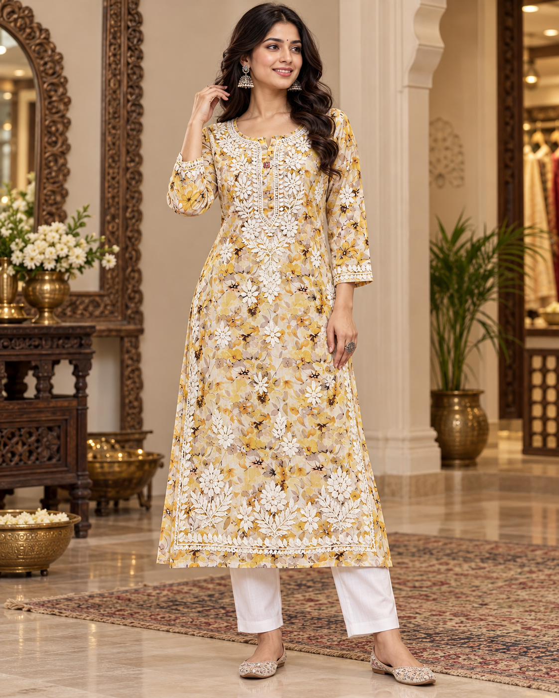 Mul Cotton Printed Kurties