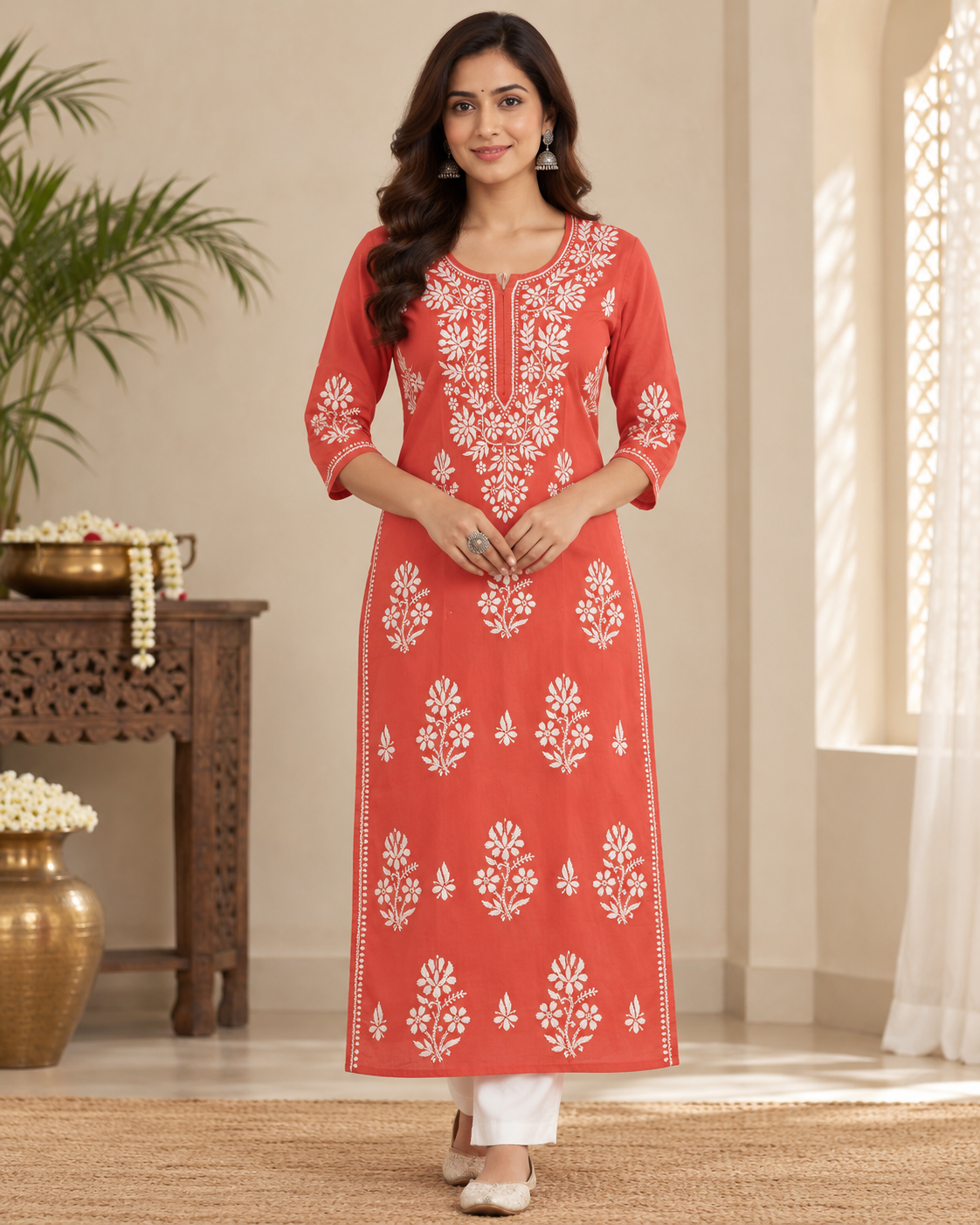 Lucknowi Mul Cotton Kurties