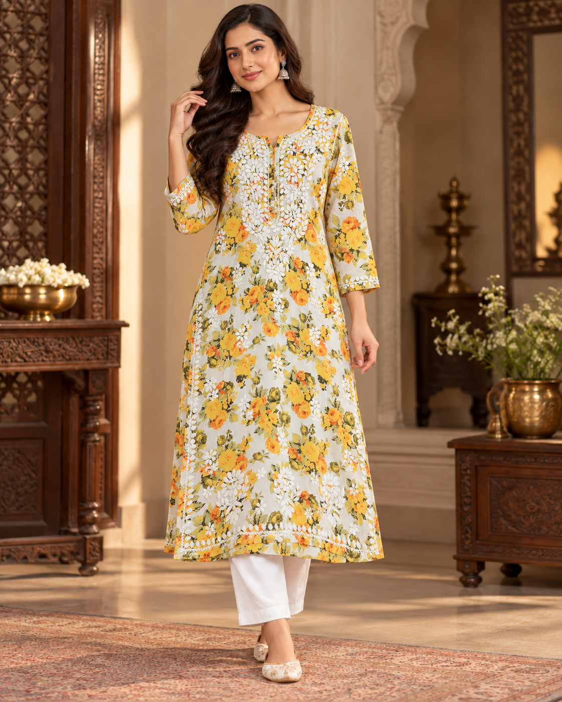 Mul Cotton Printed Kurties