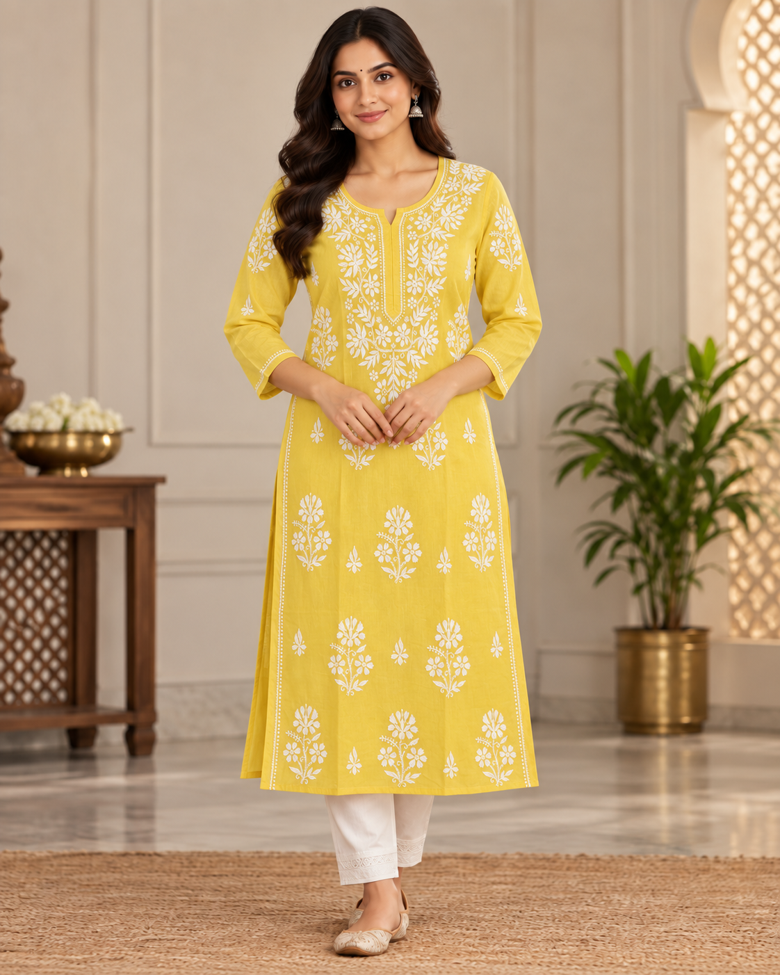 Lucknowi Mul Cotton Kurties