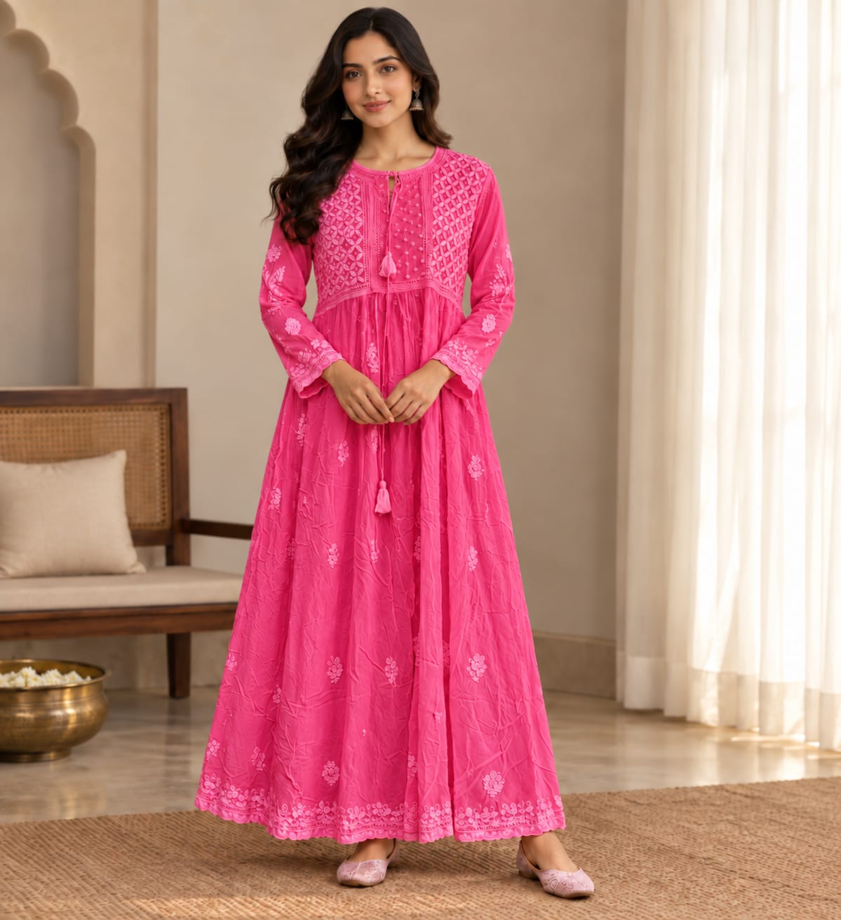 Viscose Georgette Party Wear Long Gawn
