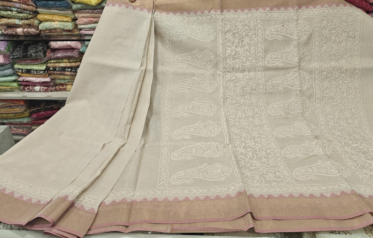 Soft Kota Chanderi Tepchi Work Saree