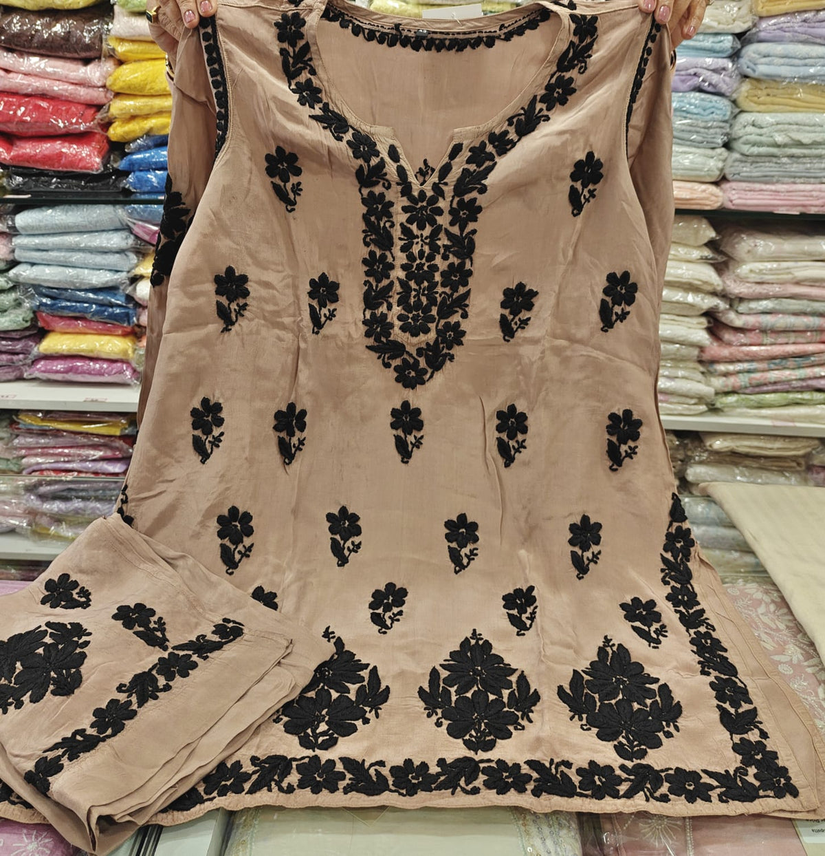 Lucknowi Chikankari Crepe Cord Sets