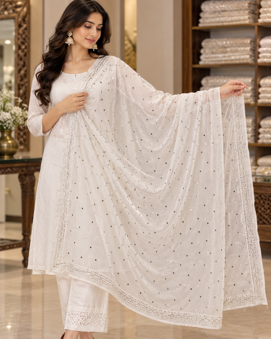 Viscose Only Mukaish Work Duppatta