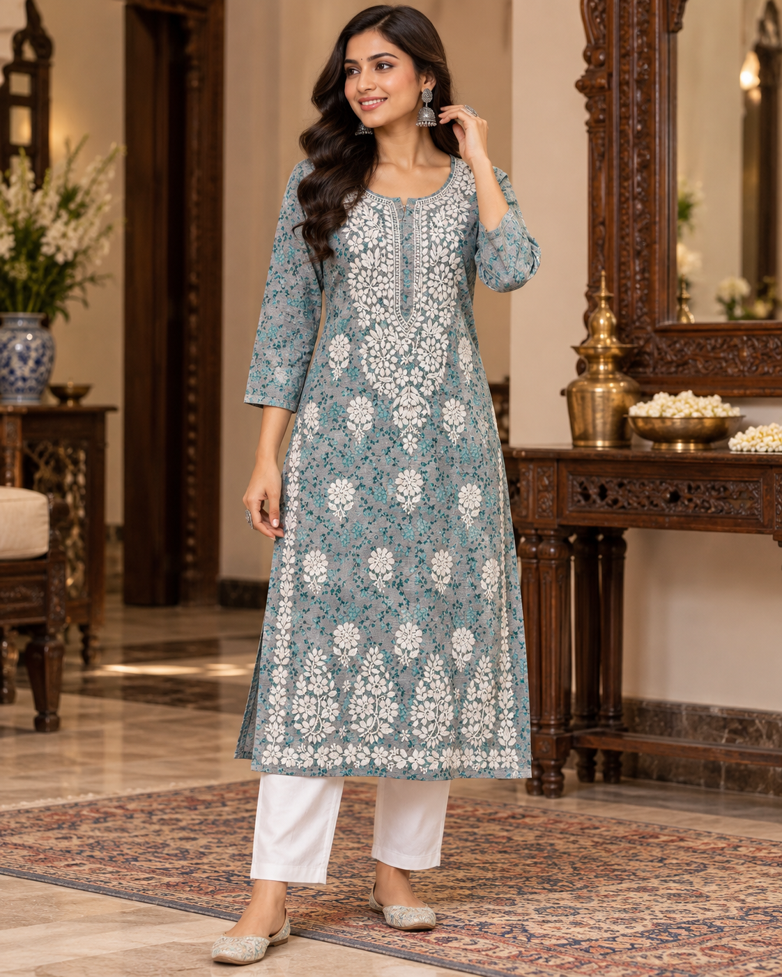 Mul Cotton Printed Kurties