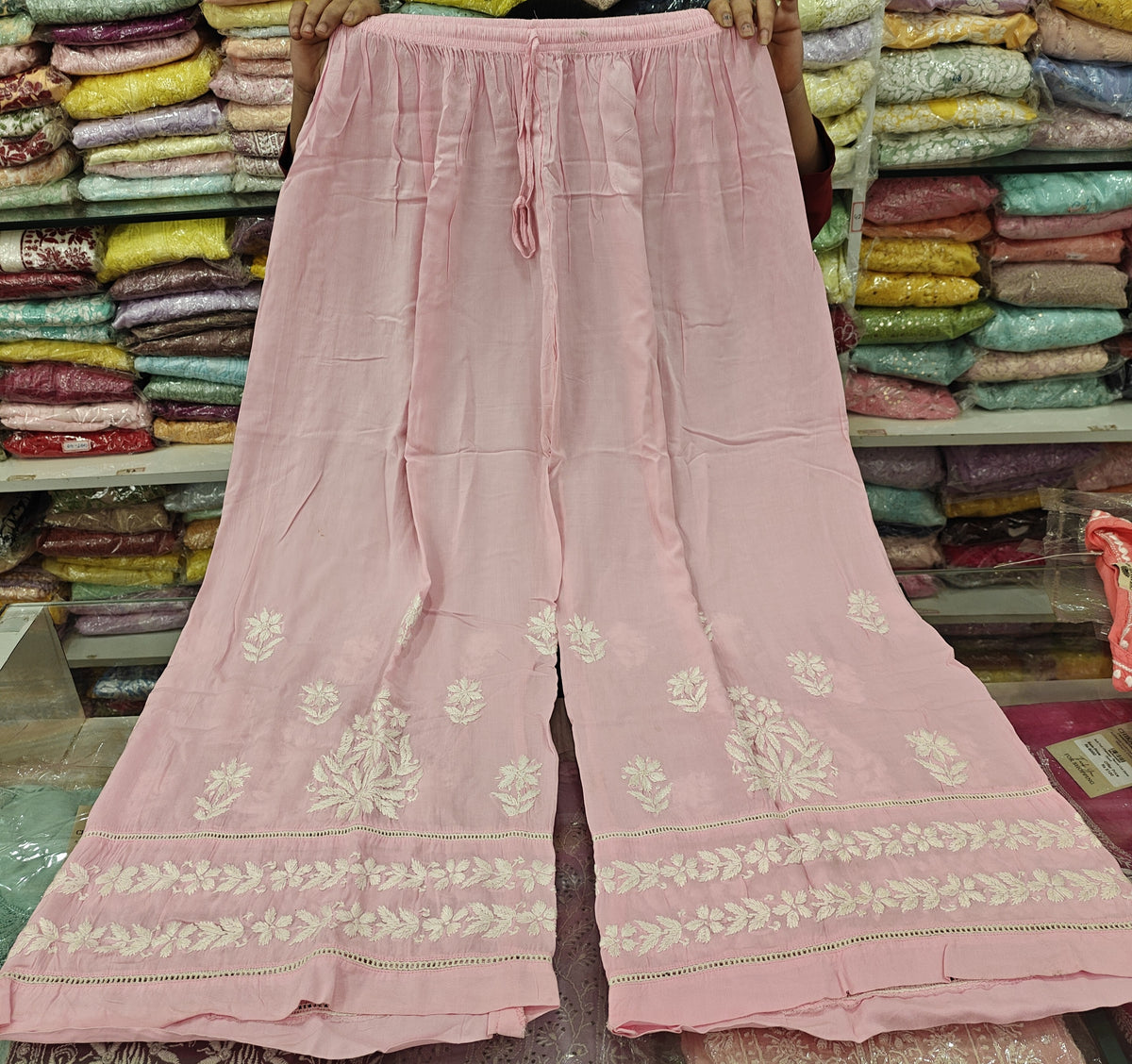 Modal Pakistani Style Panel Work Kurti Plazzo Sets