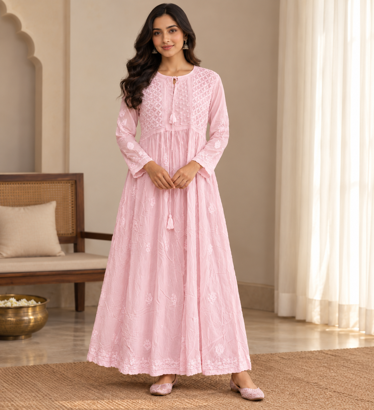 Viscose Georgette Party Wear Long Gawn