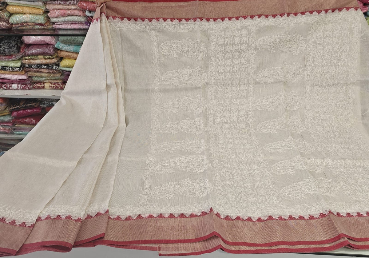 Soft Kota Chanderi Tepchi Work Saree