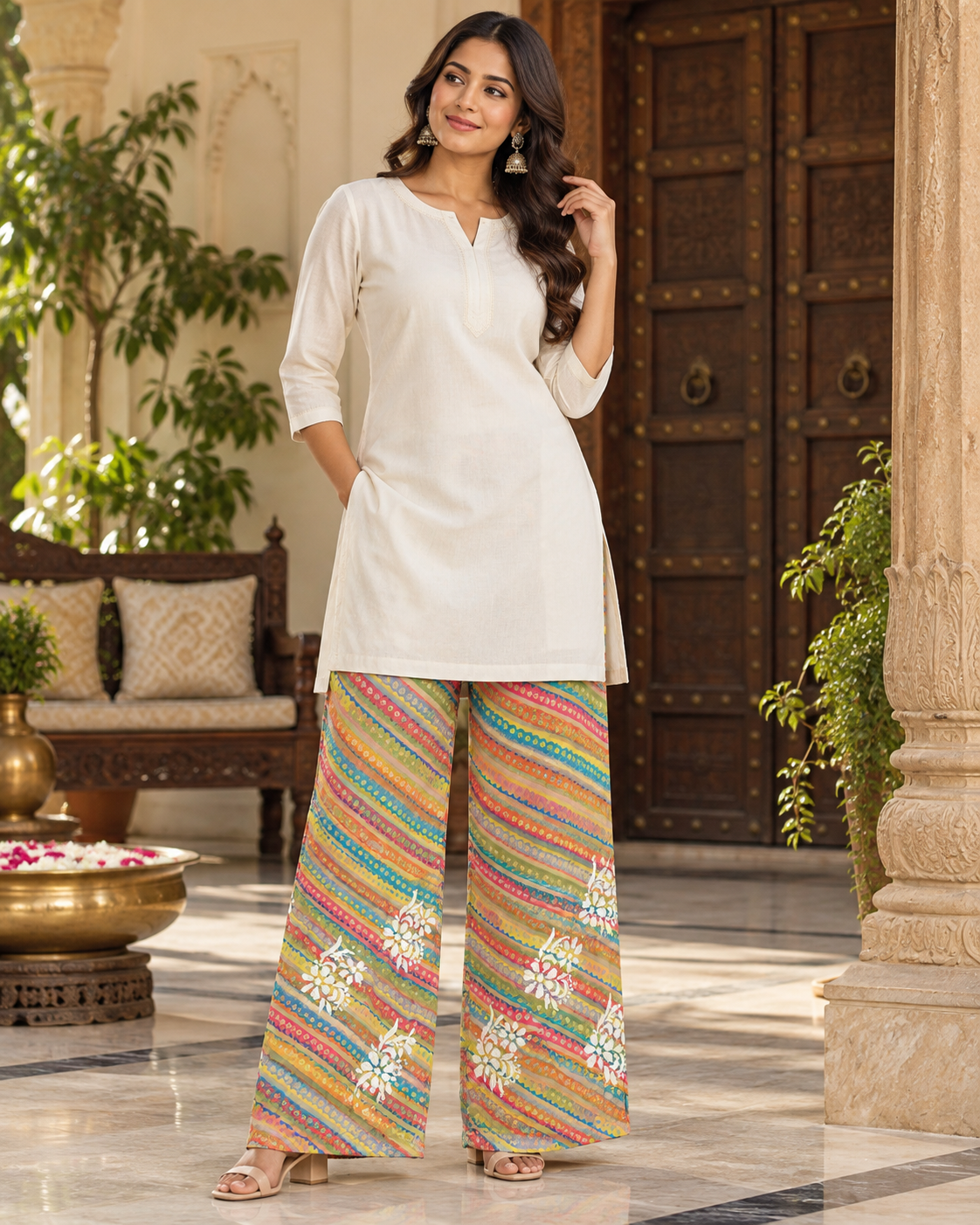 Rayon Multi Colour Pant